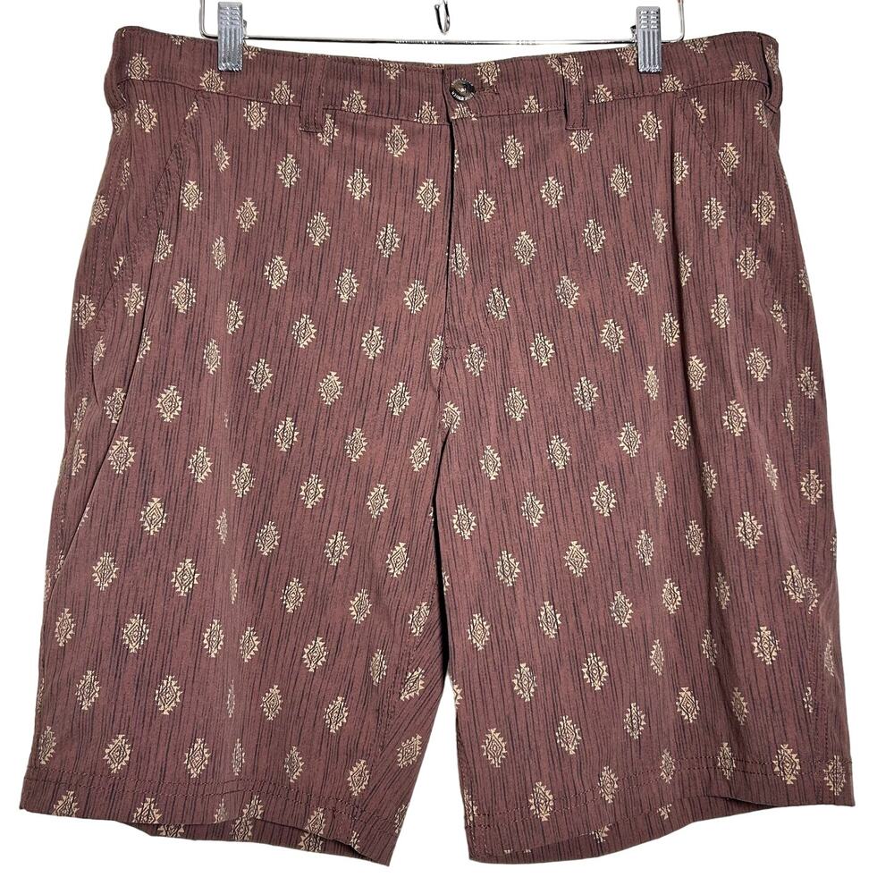 Eddie Bauer Mens Travex Shorts Flat Front‎ Zip Pockets Travel Beach Golf Size 36